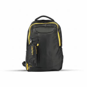 Loupin water-resistant backpack 20L front view showing solid color polyester construction with padded air cushion shoulder straps