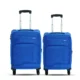 solid waterproof soft travel trolley bag light bluev
